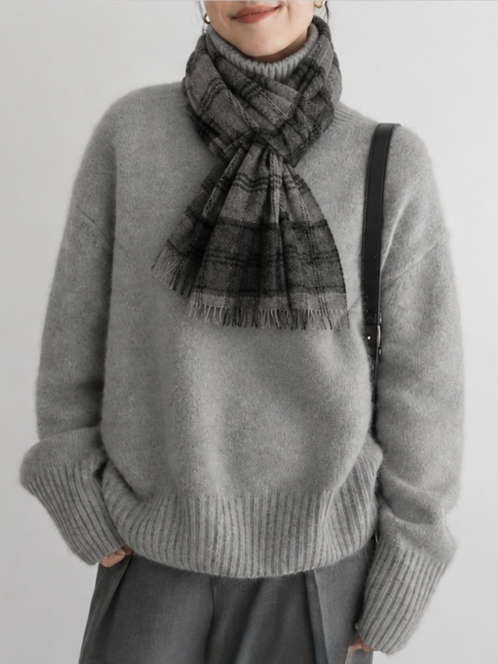Vintage Blackcock Cashmere Wool Blend Plaid Scarf Made in Scotland